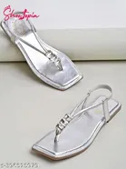Shoetopia Embellished Flat Sandals 