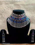 Trending Blue Firozi Bridal Oxidised Jewellery Set