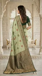 Banarasi Woven Silk Blend Saree for Women 