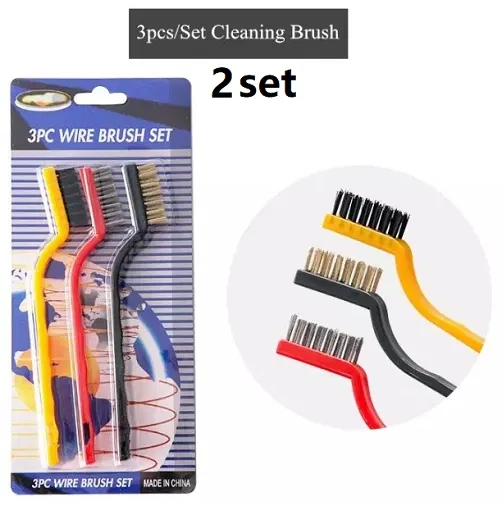 Stainless Steel Wire Mini Cleaning Brush (Multicolor, Pack of 6)