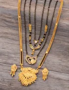 Combo of 4 Pcs Mangalsutras with Earrings Set for Women 