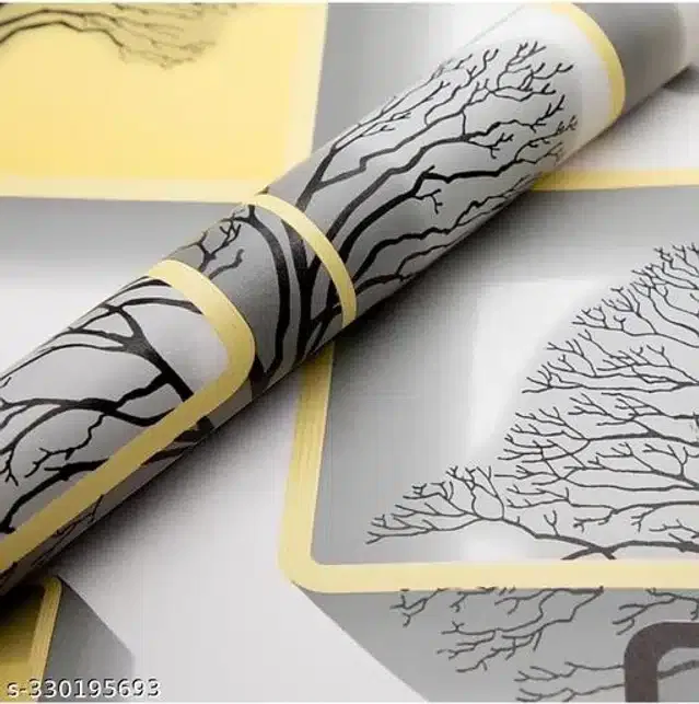 Vinyl Wallpaper for Home (Yellow, 45x250 cm)