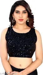 Lycra Sequence Saree for Women 