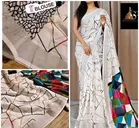 Linen Printed Saree for Women 