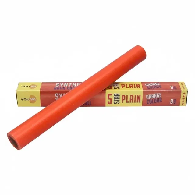 Navneet Youva 5 STAR Book Cover 8 meter Roll (Orange, Pack of 1)