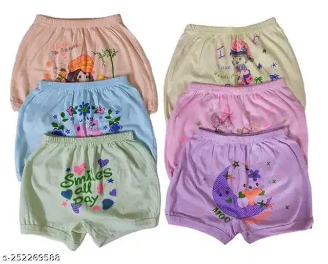 Cotton Innerwear Shorts for Kids (Multicolor, 18-24 Months) (Pack of 6)