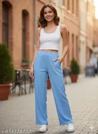 Sky Blue Formal Trousers for Women 