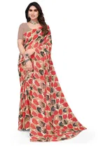 Georgette Printed Saree for Women 