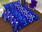 Polycotton Double Bedsheet with 2 Pillow Cover 