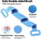 Silicone Body Back Scrubber Belt with Half Toe & Foot Protector Moisturizing Socks 