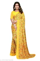 Designer Printed Georgette Saree for Women, Pack of 2 