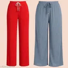 Palazzo Pants for Women, Pack of 2 