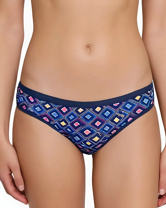 Cotton Printed Briefs for Women (Multicolor, XL)