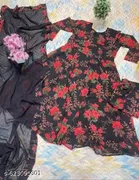 Printed Georgette Kurta Set for Women 