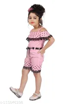 Cotton Blend Jumpsuit for Girls 