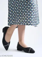 Shoetopia Ballerinas Black Solid IND-6