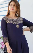 Rayon Printed Kurti with Dupatta for Women 
