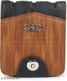 Motorsports Mens Wallet with Closure Button, Black & Brown