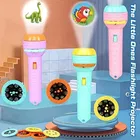 Mini Slide Projector Flashlight Torch with 24 Pattern, Kids Projection Light Toy Slide Flashlight Lamp Education Learning Night Light Before Going to Bed 