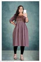 Stripe Cotton Kurti for Women 