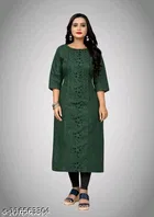 Floral Embroidered Cotton Blend Kurti for Women 