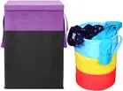 Canvas Laundry Basket,Multicolor,  