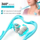 Neck Spine Massager with 360° Adjustable 6-Wheel Dual Pressure Points [Assorted Color]