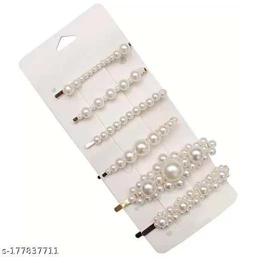 Hair Pins for Women (White, 1 Pc)
