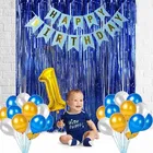 1st Happy Birthday Balloon Decoration Kit, Blue, Set of 1