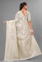 Cotton Linen Zari Woven Saree for Women 