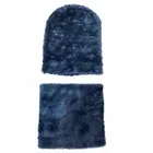Woolen Solid Cap with Neck Wramer for Kids, Black