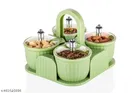 Plastic 4 Pcs Multipurpose Pickle Containers with Lid & Holder 
