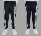 Cotton Blend Trackpants for Boys, Pack of 2 (Navy Blue & Black, 2-3 Years)