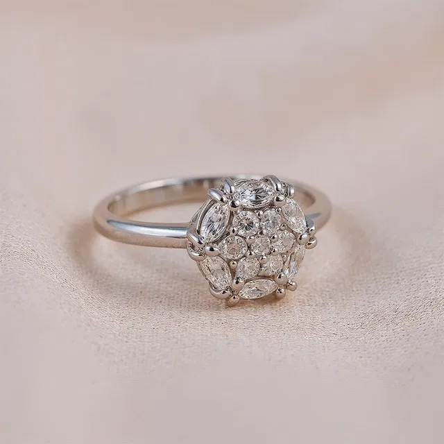 Silver Plated Ring for Women (Silver)