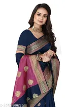 Banarasi Silk Zari Woven Saree for Women 
