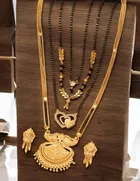 Combo of 4 Pcs Mangalsutras with Earrings Set for Women 