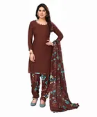 Crepe Unstitched Dress Material for Women 