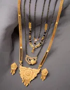 Combo of 4 Pcs Mangalsutras with Earrings Set for Women 