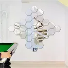 Acrylic Hexagon Shaped Wall Mirror Stickers 