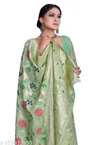 Cotton Linen Zari Woven Saree for Women 