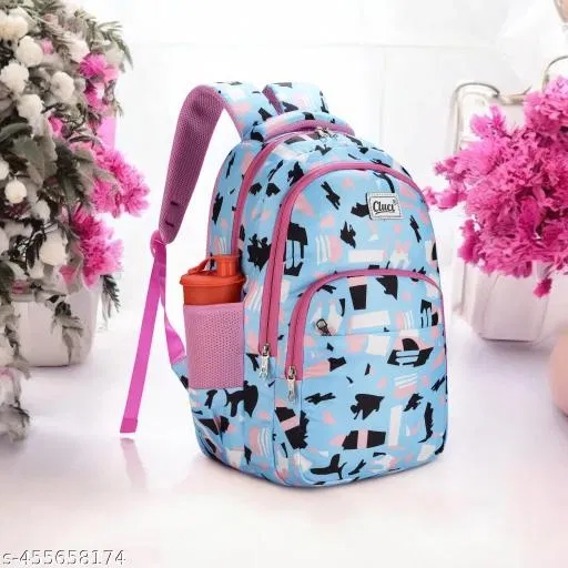 Polyester Backpack Bag, Blue