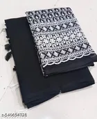 Georgette Saree for Women, Black 