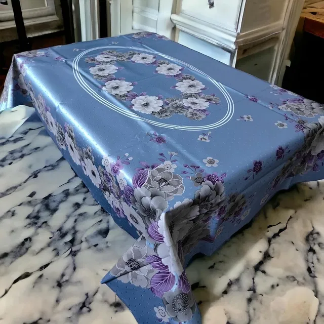 PVC Printed 4 Seaters Table Cover (Multicolor, 40x60 inches)