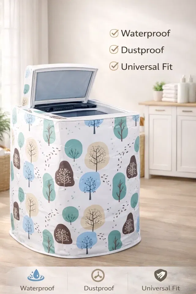 Trees Waterproof and Dustproof top-load washing machines cover