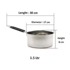 Steel Sauce Pan, 1.5 Ltr, Pack of 1