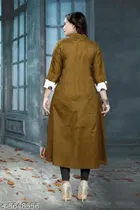 Khadi Cotton Solid Kurti for Women 