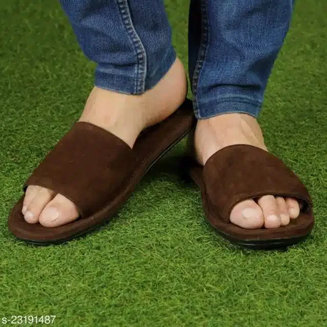 Sliders for Men (Brown, 6)