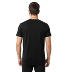 Polyester Printed T-Shirt for Men, Black 