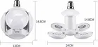 Foldable Light, Five-Leaf Fan Blade LED Light Bulb 25 W 