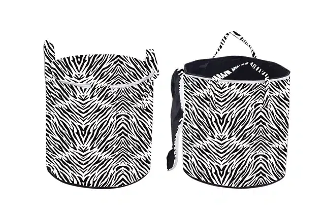 PVC Printed Round Laundry Bag (Multicolor, 60 L)